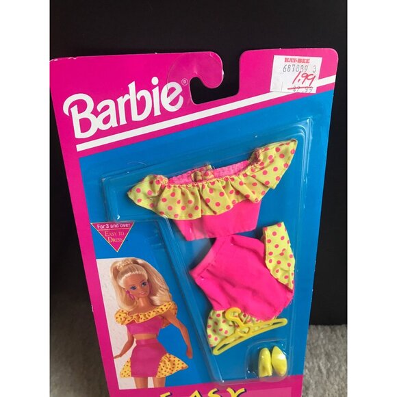 Barbie Easy Living Fashions - Easy To Dress (1991 Arco Toys, Mattel Top & Skirt - Picture 2 of 6